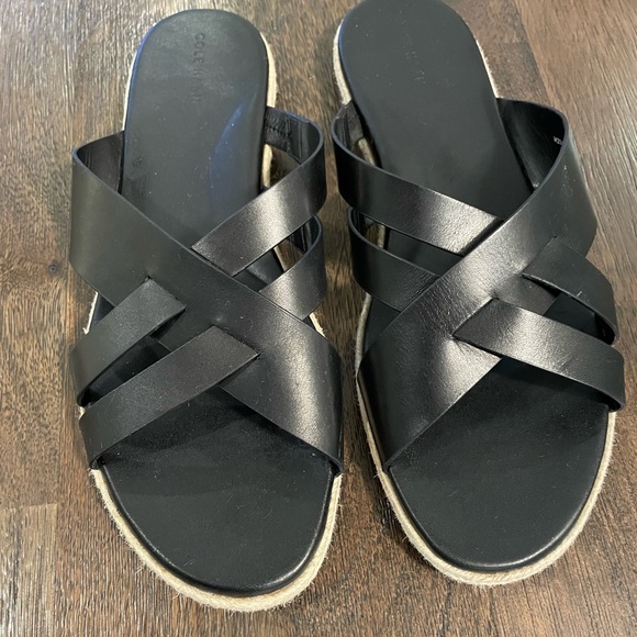 Cole Haan leather Florens Espadrille Slide Sandal - Picture 2 of 6